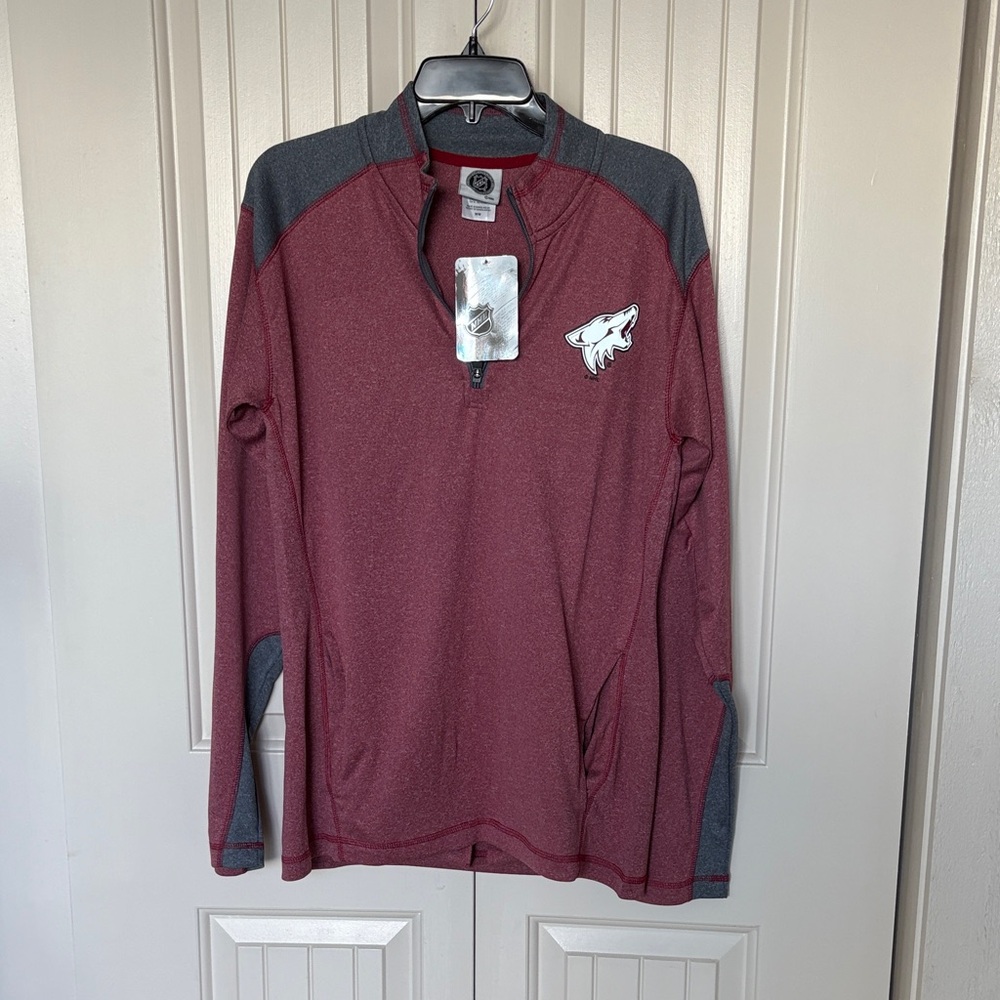 Official Arizona Coyotes NHL Hockey Quarter Zip Men’s Size M - NWT
